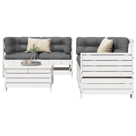 5 Piece Garden Sofa Set Solid Wood Pine
