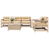 6 Piece Garden Sofa Set Solid Wood Douglas Fir