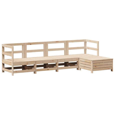 5 Piece Garden Sofa Set Solid Wood Pine