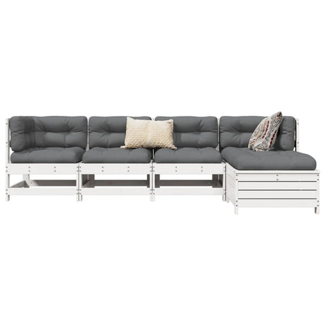 5 Piece Garden Sofa Set Solid Wood Pine