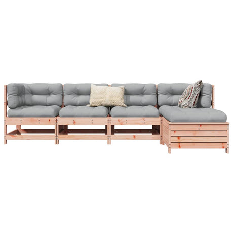 5 Piece Garden Sofa Set Solid Wood Pine