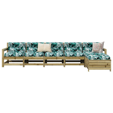 6 Piece Garden Sofa Set Solid Wood Pine