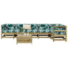 7 Piece Garden Sofa Set White Solid Wood Pine