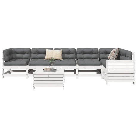 7 Piece Garden Sofa Set Solid Wood Douglas Fir
