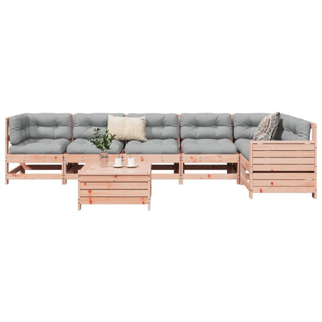 7 Piece Garden Sofa Set Solid Wood Douglas Fir