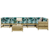 7 Piece Garden Sofa Set Solid Wood Douglas Fir