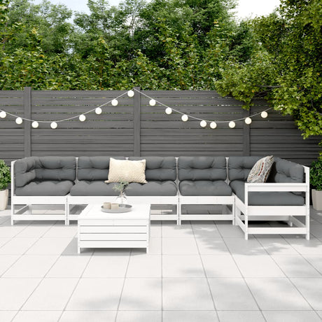 7 Piece Garden Sofa Set Solid Wood Pine