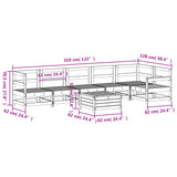 7 Piece Garden Sofa Set Solid Wood Pine
