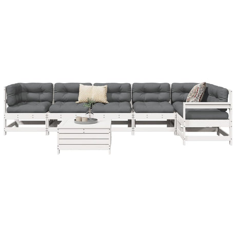 7 Piece Garden Sofa Set Solid Wood Pine
