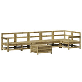 7 Piece Garden Sofa Set Impregnated Wood Pine