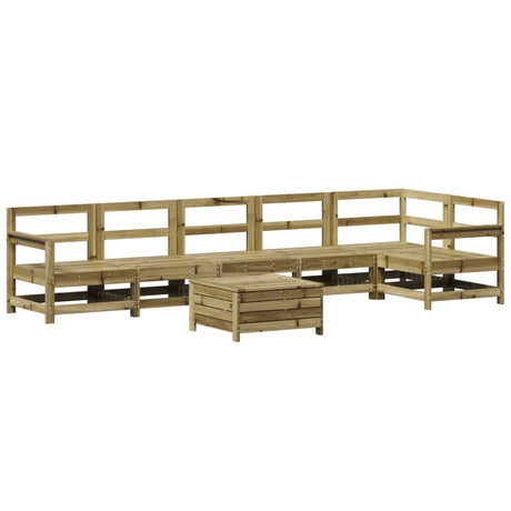 7 Piece Garden Sofa Set Impregnated Wood Pine