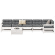 7 Piece Garden Sofa Set Solid Wood Douglas Fir