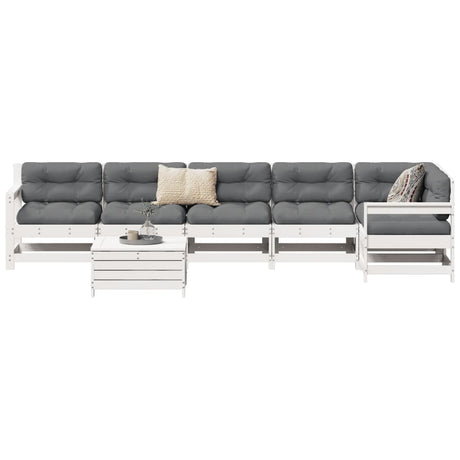 7 Piece Garden Sofa Set Solid Wood Douglas Fir