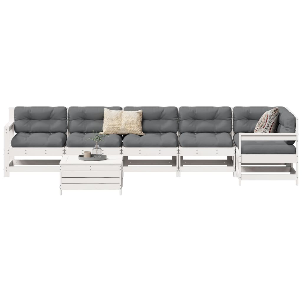 7 Piece Garden Sofa Set Solid Wood Douglas Fir