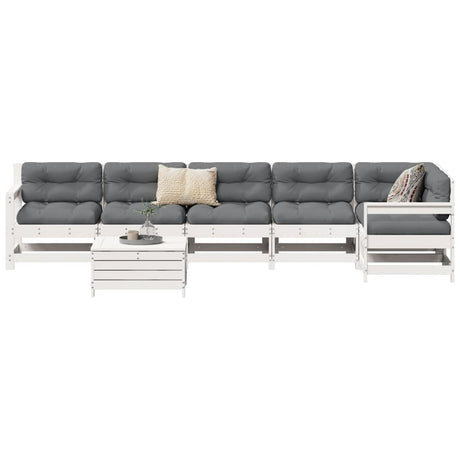 7 Piece Garden Sofa Set Solid Wood Douglas Fir