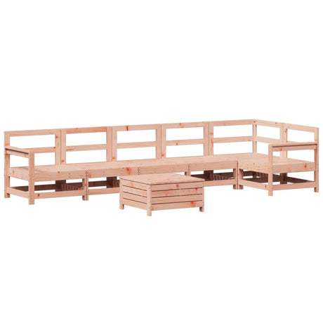 7 Piece Garden Sofa Set Solid Wood Douglas Fir