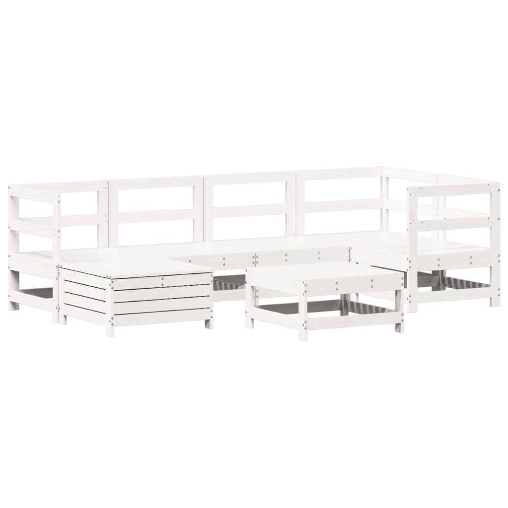 7 Piece Garden Sofa Set Solid Wood Pine