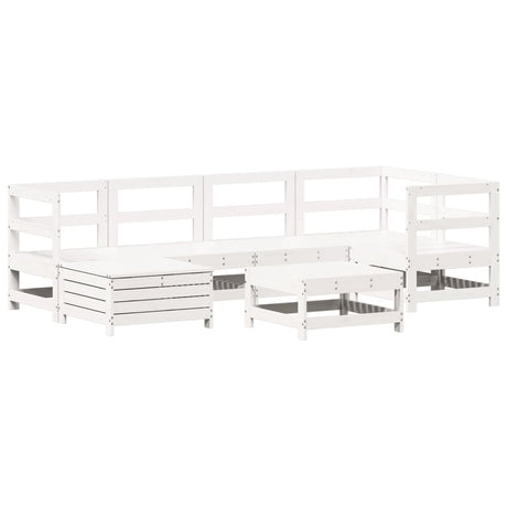 7 Piece Garden Sofa Set Solid Wood Pine
