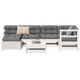 7 Piece Garden Sofa Set Solid Wood Pine