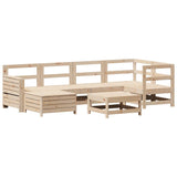 7 Piece Garden Sofa Set Solid Wood Pine