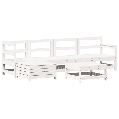 6 Piece Garden Sofa Set Solid Wood Pine