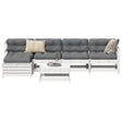6 Piece Garden Sofa Set Solid Wood Pine