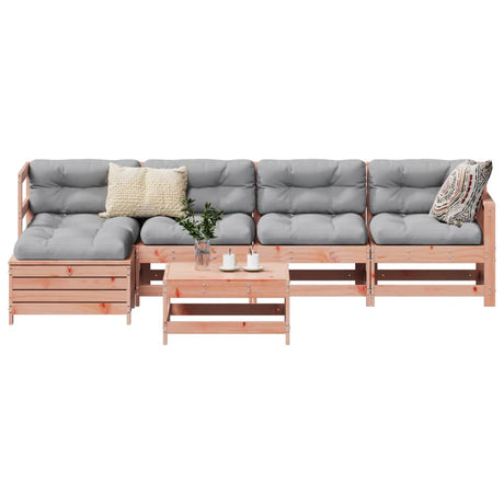 6 Piece Garden Sofa Set Solid Wood Pine