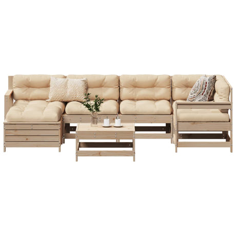 7 Piece Garden Sofa Set Impregnated Wood Pine