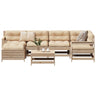 7 Piece Garden Sofa Set Impregnated Wood Pine
