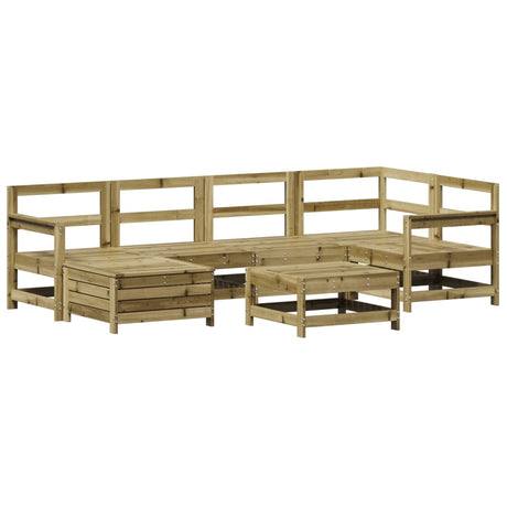 7 Piece Garden Sofa Set Impregnated Wood Pine