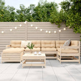 7 Piece Garden Sofa Set Solid Wood Pine