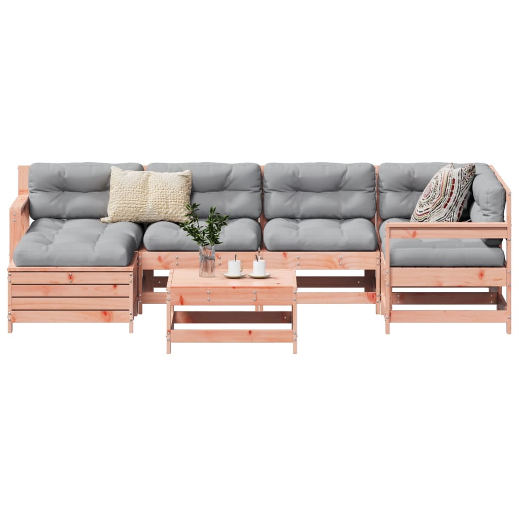 7 Piece Garden Sofa Set Solid Wood Pine