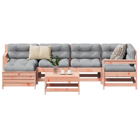 7 Piece Garden Sofa Set Solid Wood Pine