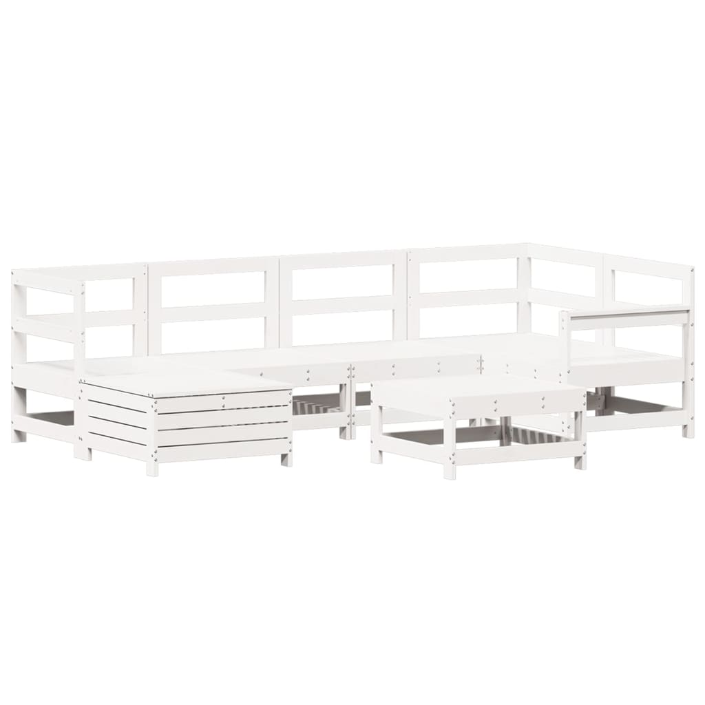 7 Piece Garden Sofa Set Solid Wood Pine