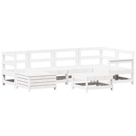 7 Piece Garden Sofa Set Solid Wood Pine