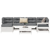 7 Piece Garden Sofa Set Solid Wood Pine