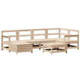 7 Piece Garden Sofa Set Solid Wood Pine