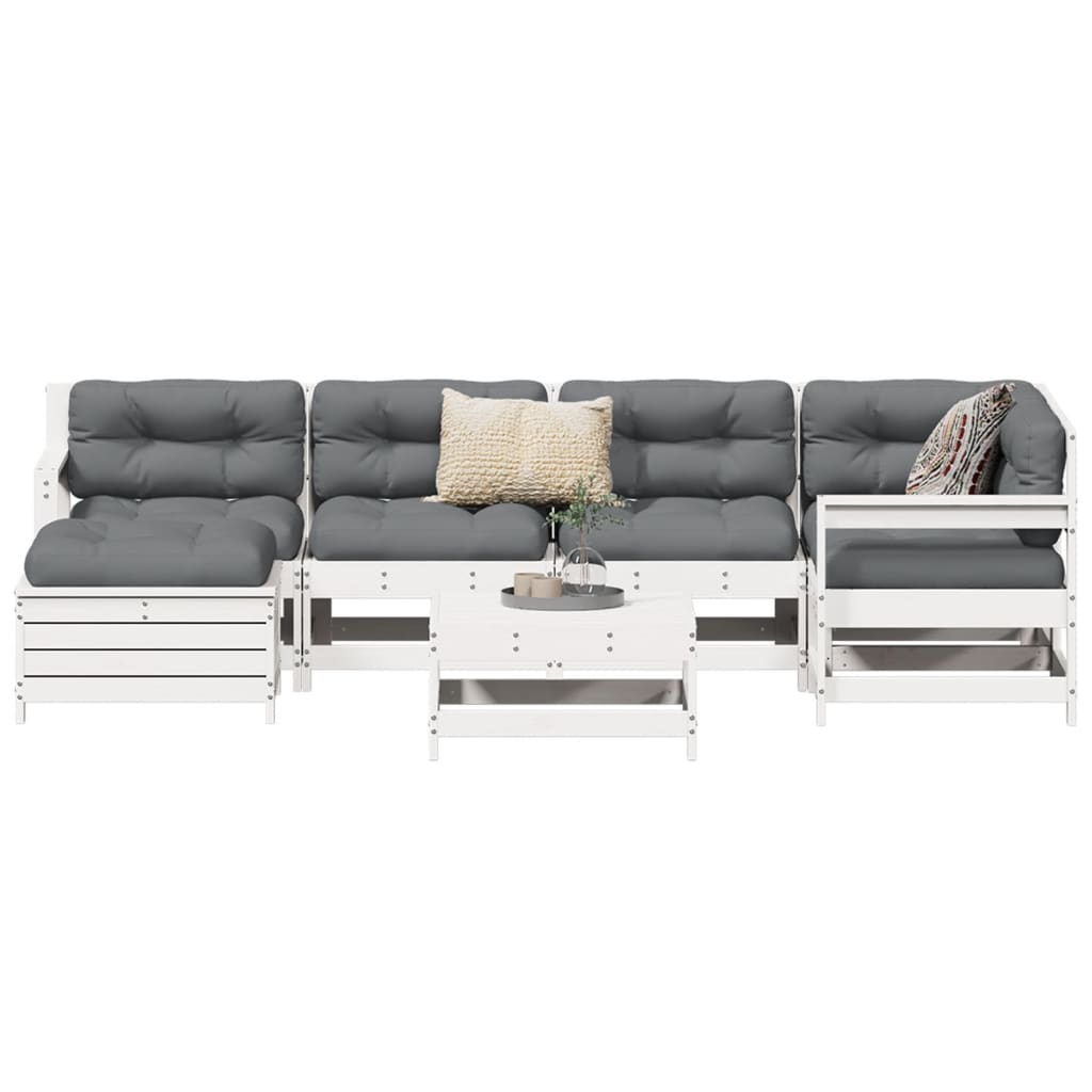 7 Piece Garden Sofa Set Solid Wood Pine