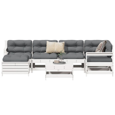 7 Piece Garden Sofa Set Solid Wood Pine