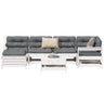 7 Piece Garden Sofa Set Solid Wood Pine