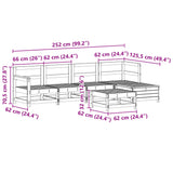6 Piece Garden Sofa Set Impregnated Wood Pine