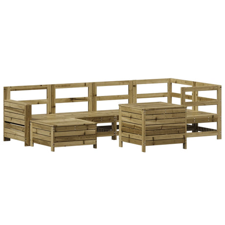 7 Piece Garden Sofa Set Impregnated Wood Pine
