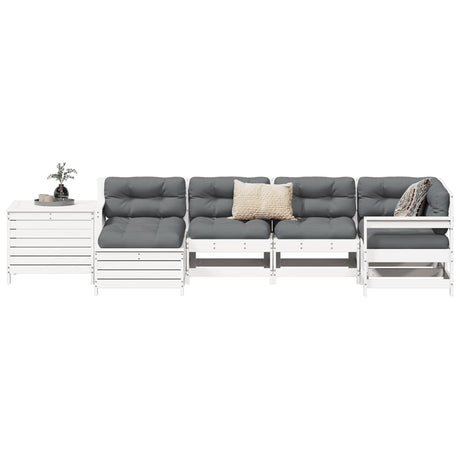 7 Piece Garden Sofa Set Solid Wood Douglas Fir