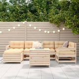 7 Piece Garden Sofa Set Solid Wood Pine