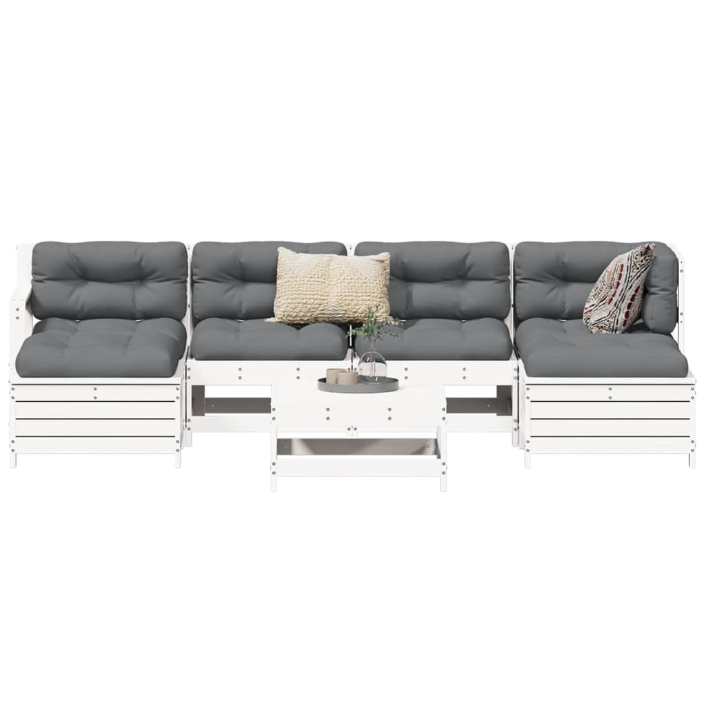 7 Piece Garden Sofa Set Solid Wood Pine
