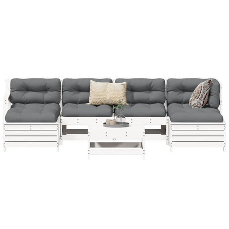7 Piece Garden Sofa Set Solid Wood Pine