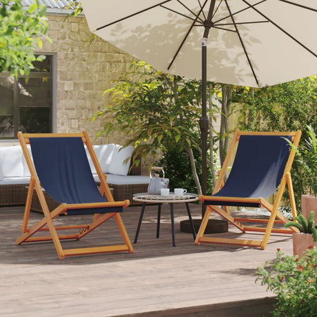 Folding Beach Chairs 2 Pcs White Fabric