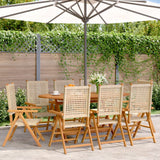 Reclining Garden Chairs 8 Pcs Poly Rattan And Solid Wood