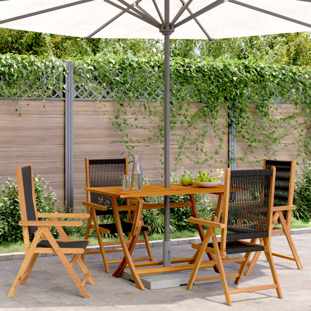Reclining Garden Chairs 8 Pcs Solid Wood Acacia