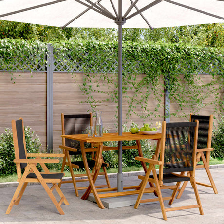 Reclining Garden Chairs 8 Pcs Solid Wood Acacia